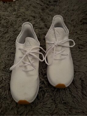 adidas White Women’s Sneakers with Gum Toe Accents